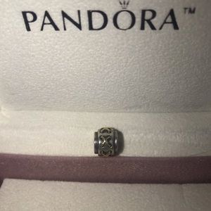 Pandora Silver and Gold “Shoelace” Bead/Charm